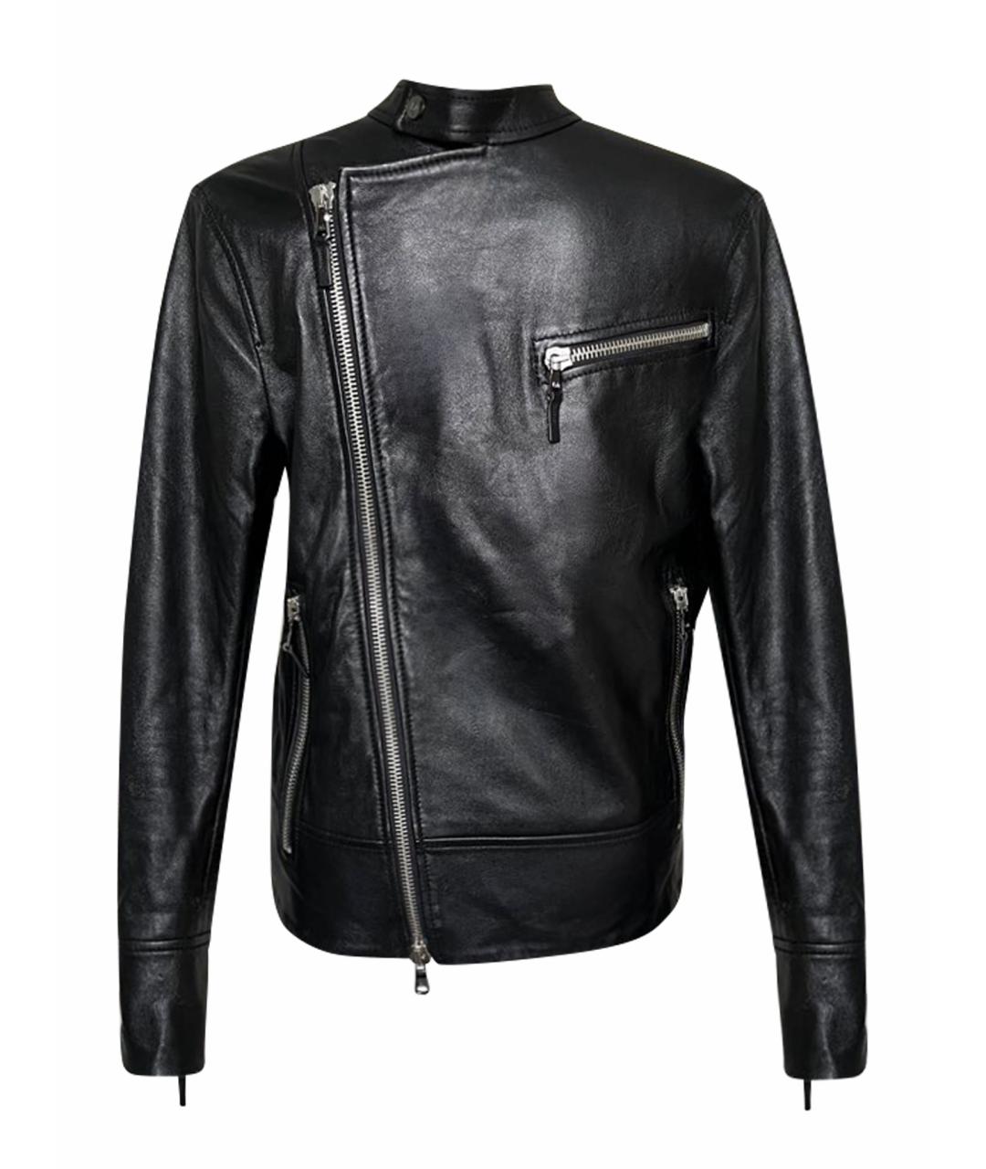 PAL ZILERI Черная кожаная куртка, фото 1