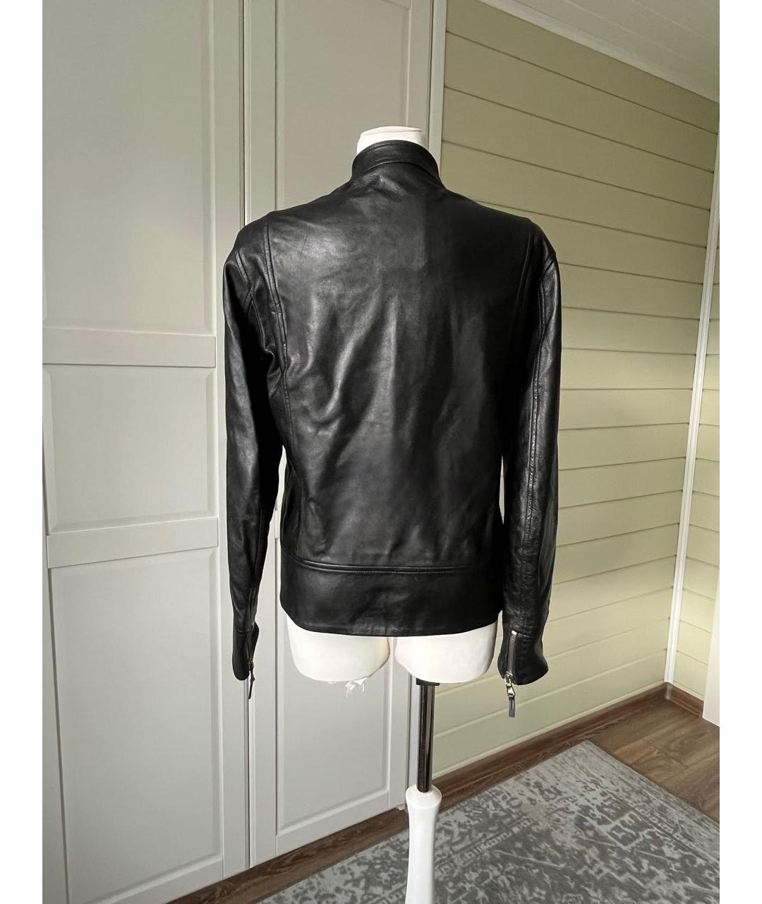 PAL ZILERI Черная кожаная куртка, фото 3
