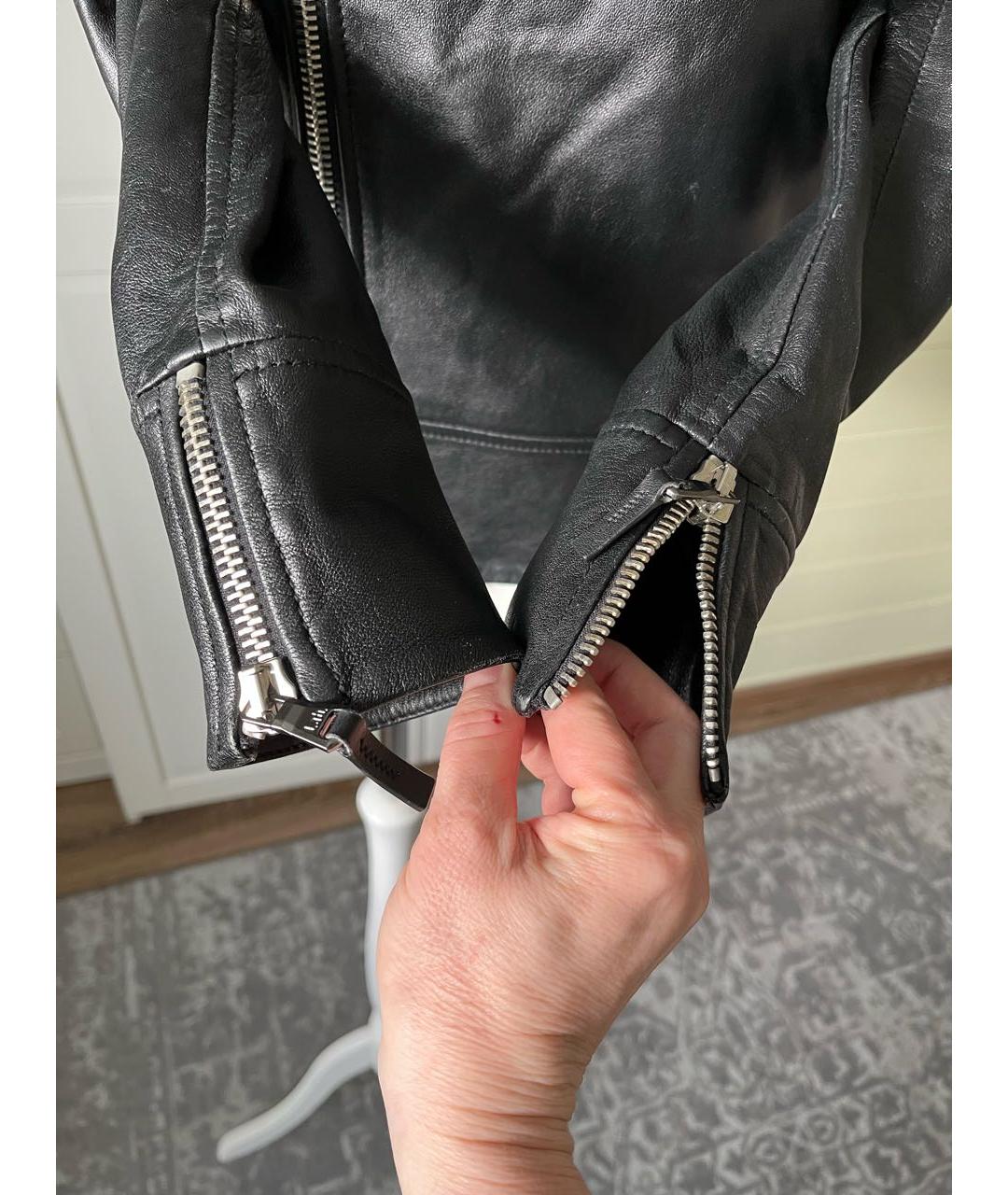 PAL ZILERI Черная кожаная куртка, фото 7