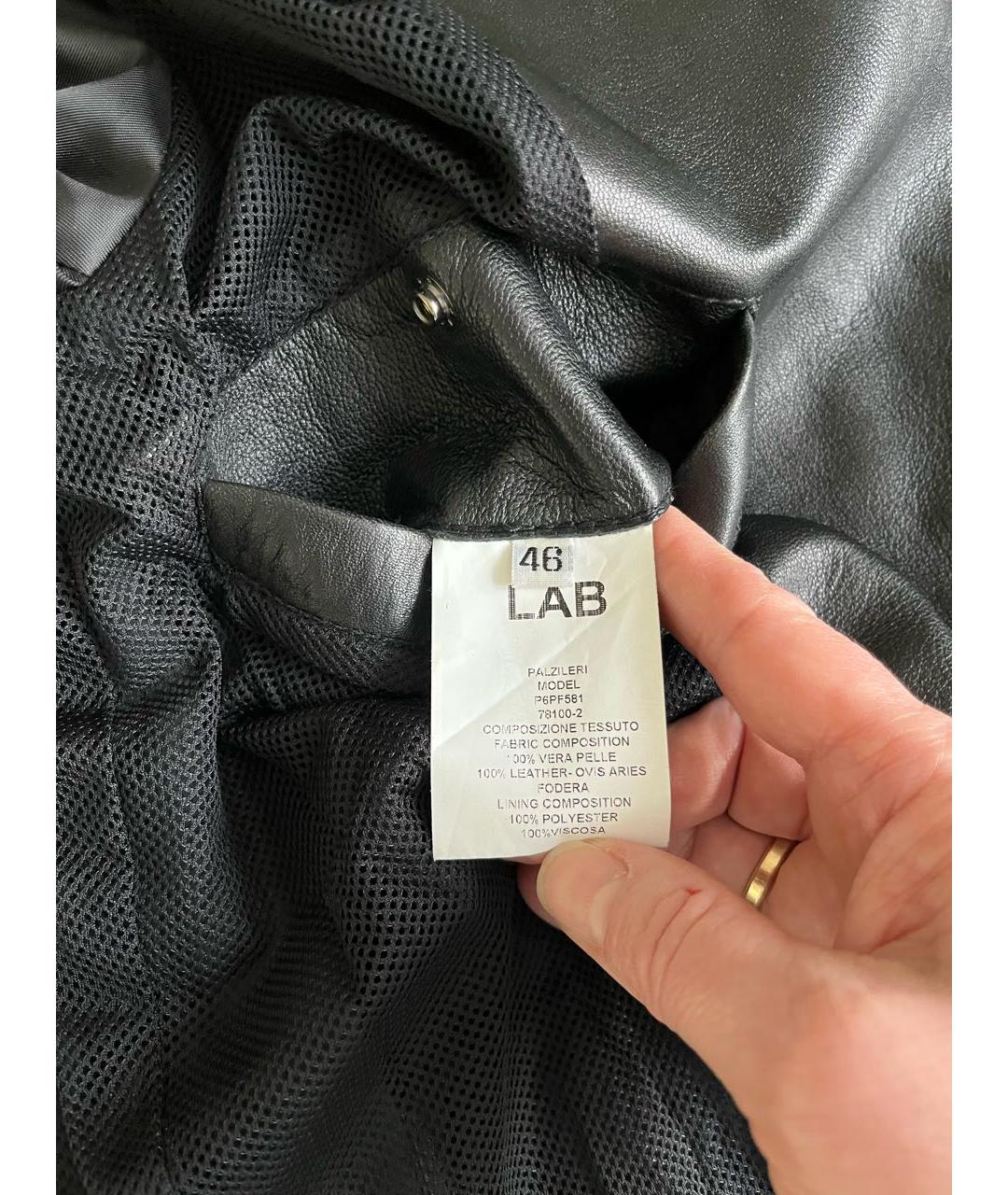 PAL ZILERI Черная кожаная куртка, фото 4