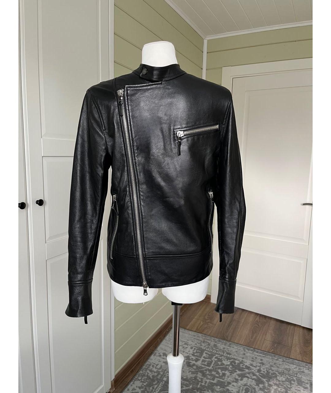 PAL ZILERI Черная кожаная куртка, фото 9