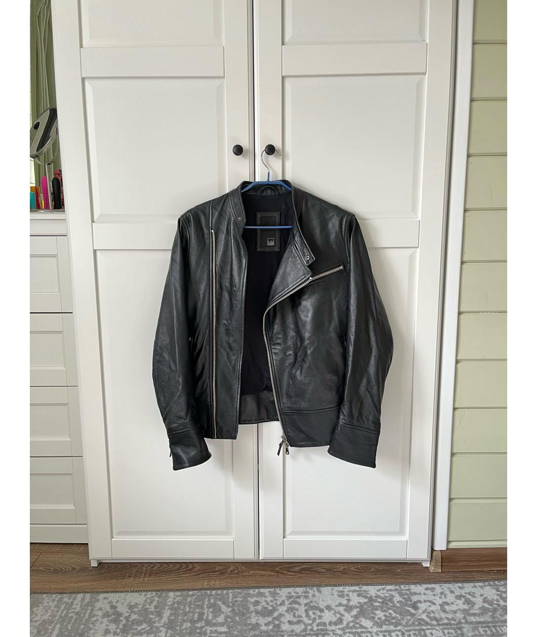 PAL ZILERI Черная кожаная куртка, фото 2