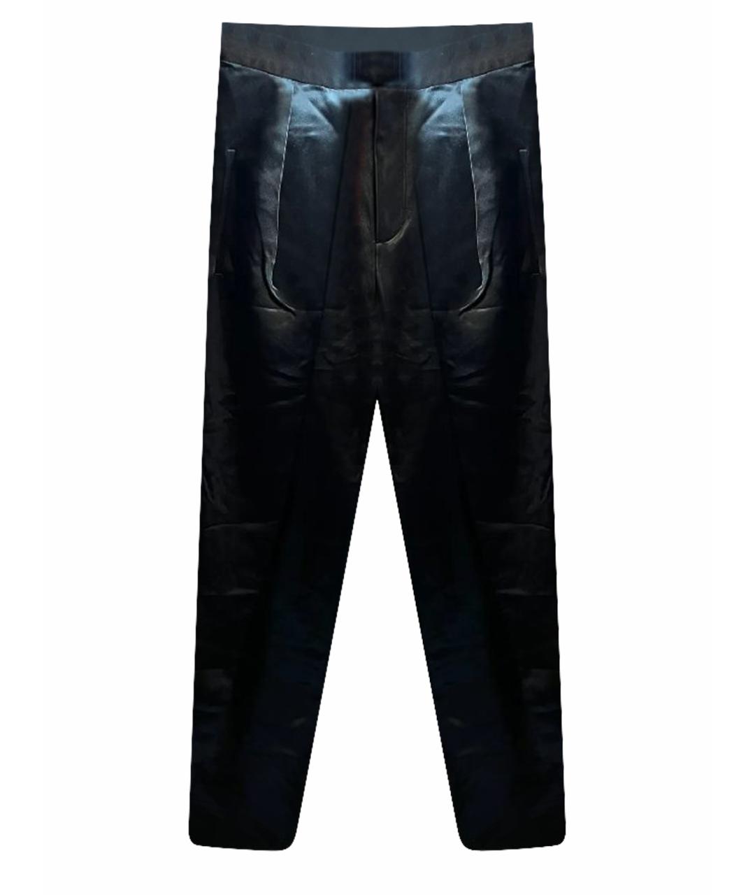 BALMAIN Черные шелковые прямые брюки, фото 1