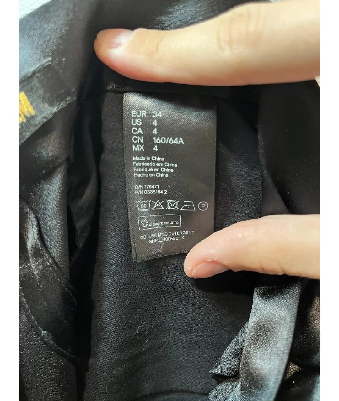 BALMAIN Черные шелковые прямые брюки, фото 6