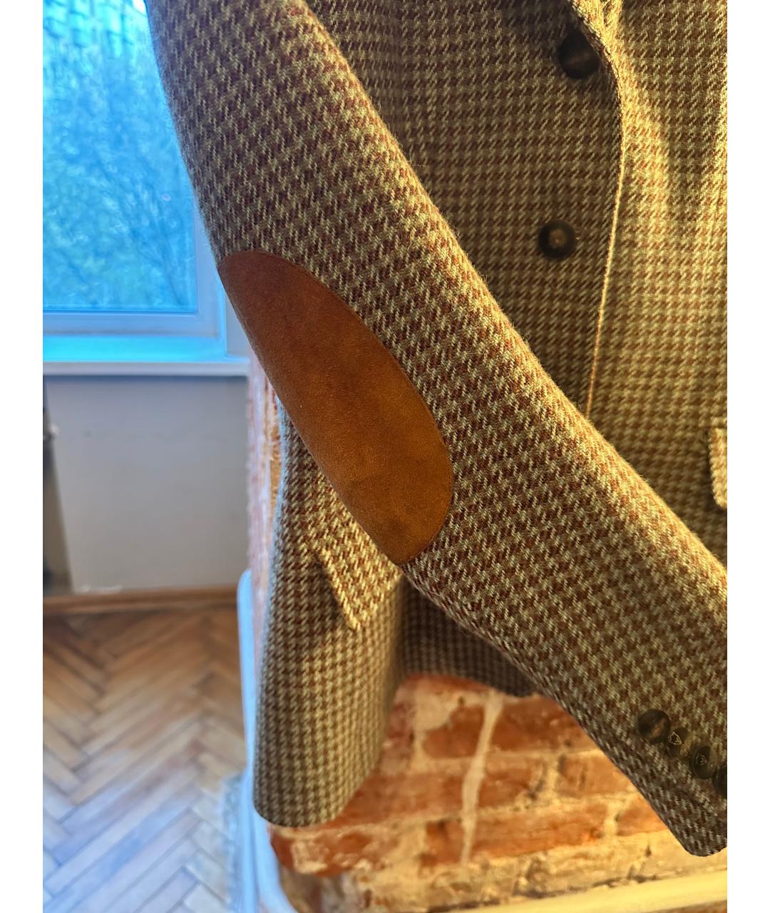 RALPH LAUREN Серый твидовый жакет/пиджак, фото 2