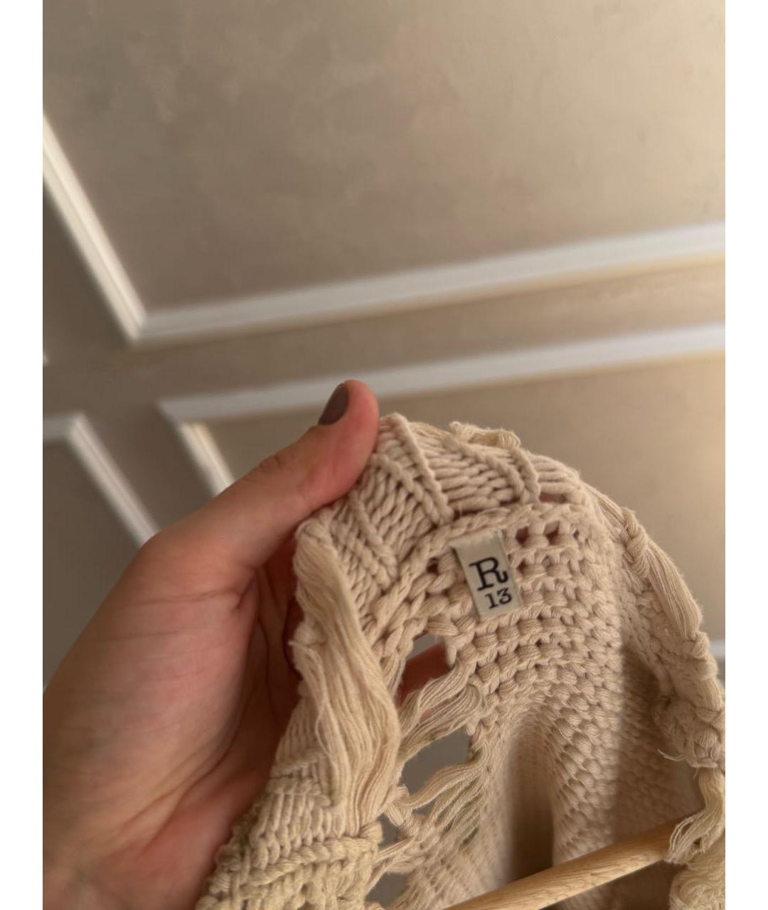 R13 Бежевый хлопковый джемпер / свитер, фото 3
