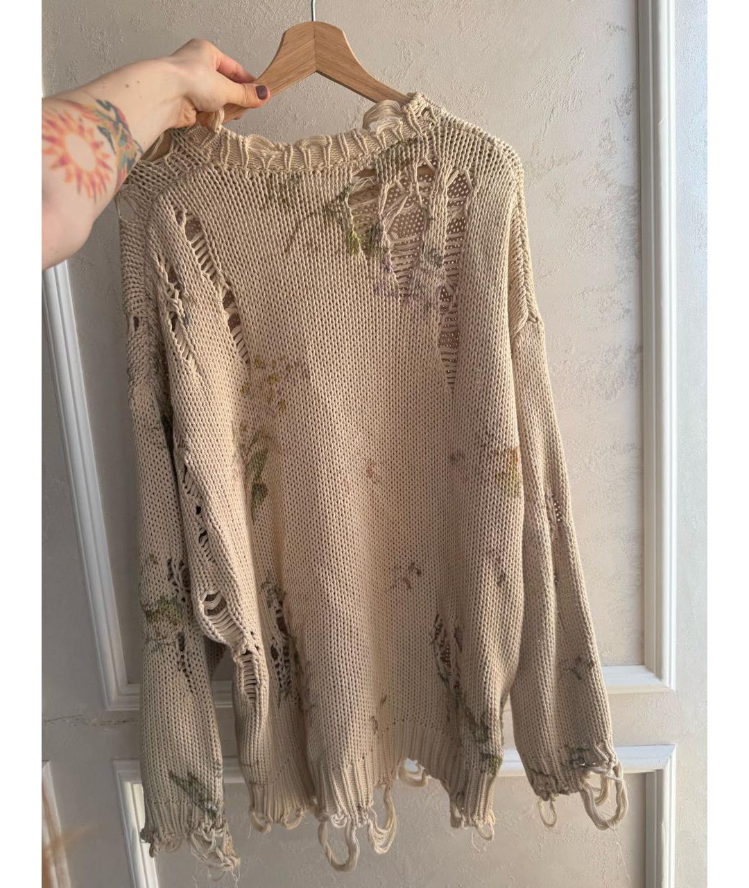 R13 Бежевый хлопковый джемпер / свитер, фото 2