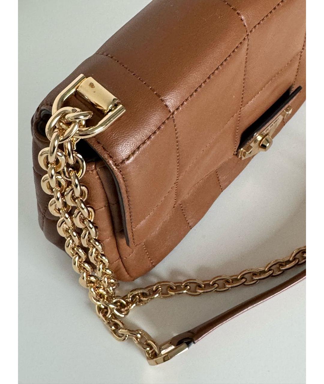 MICHAEL KORS Коричневая кожаная сумка через плечо, фото 3