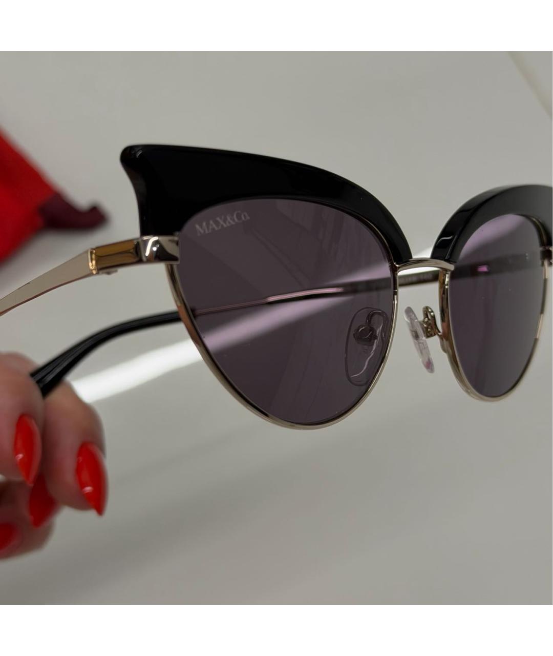 MAX&CO Черные пластиковые солнцезащитные очки, фото 3