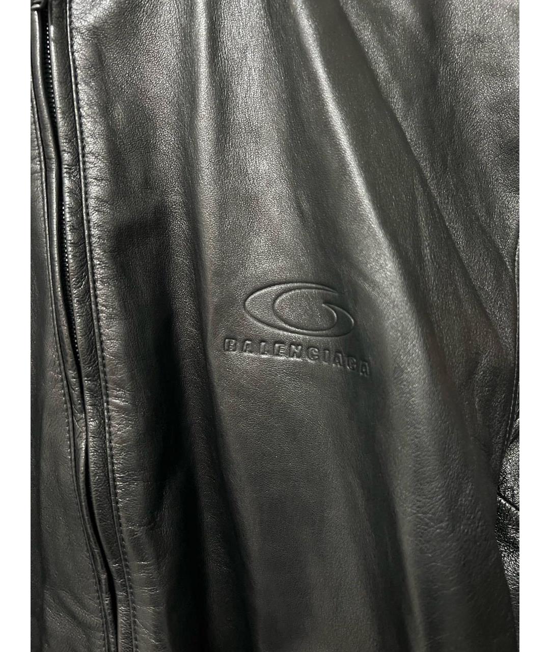 BALENCIAGA Черная кожаная куртка, фото 3