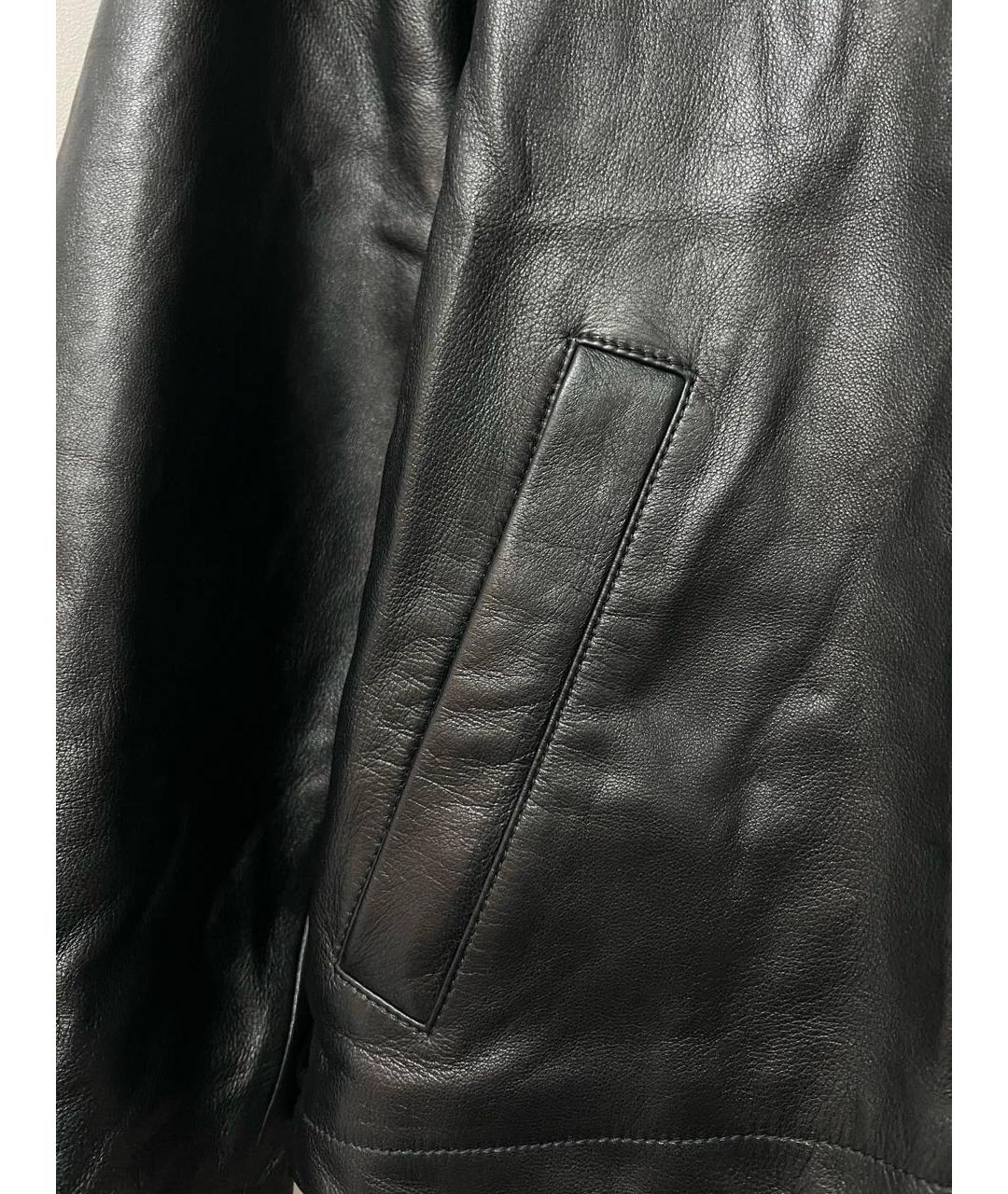 BALENCIAGA Черная кожаная куртка, фото 4