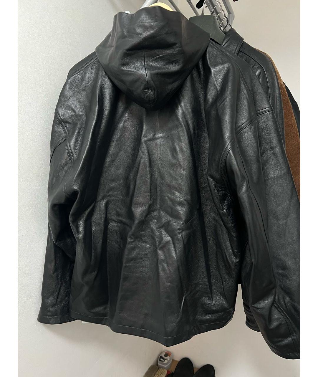 BALENCIAGA Черная кожаная куртка, фото 2