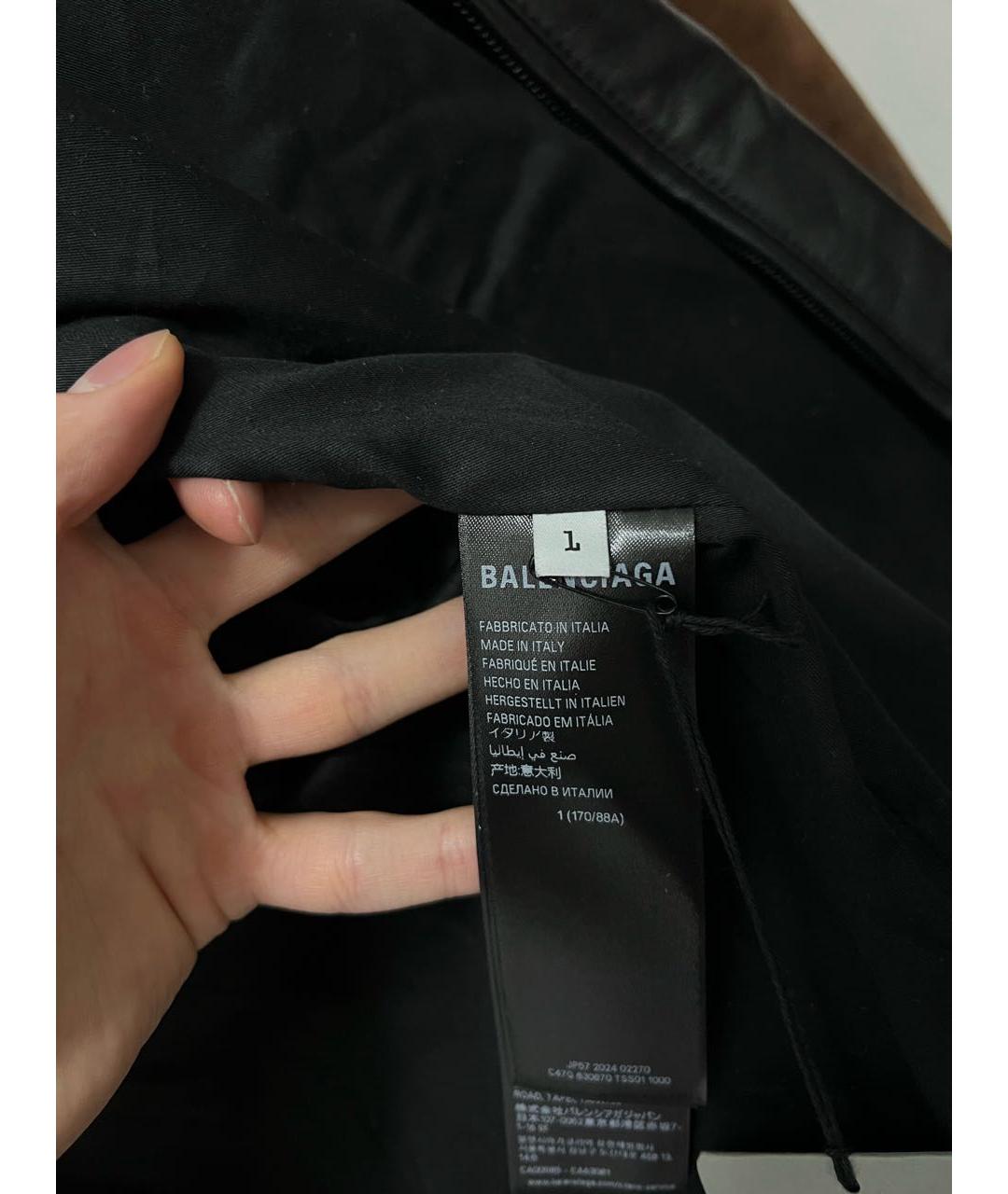 BALENCIAGA Черная кожаная куртка, фото 6