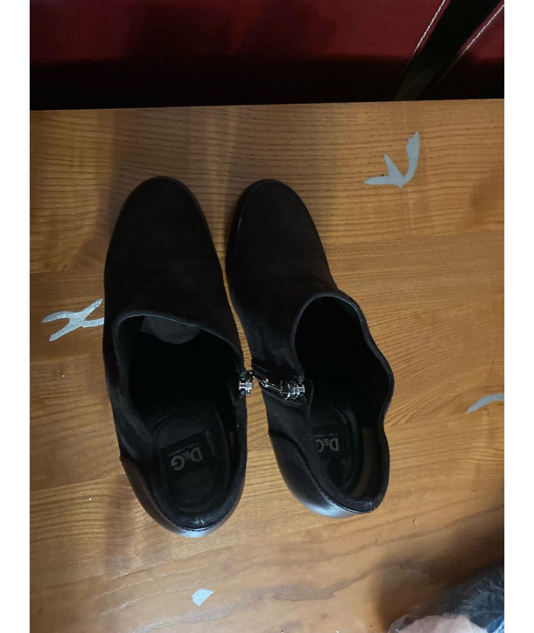 DOLCE&GABBANA Коричневые замшевые ботильоны, фото 3