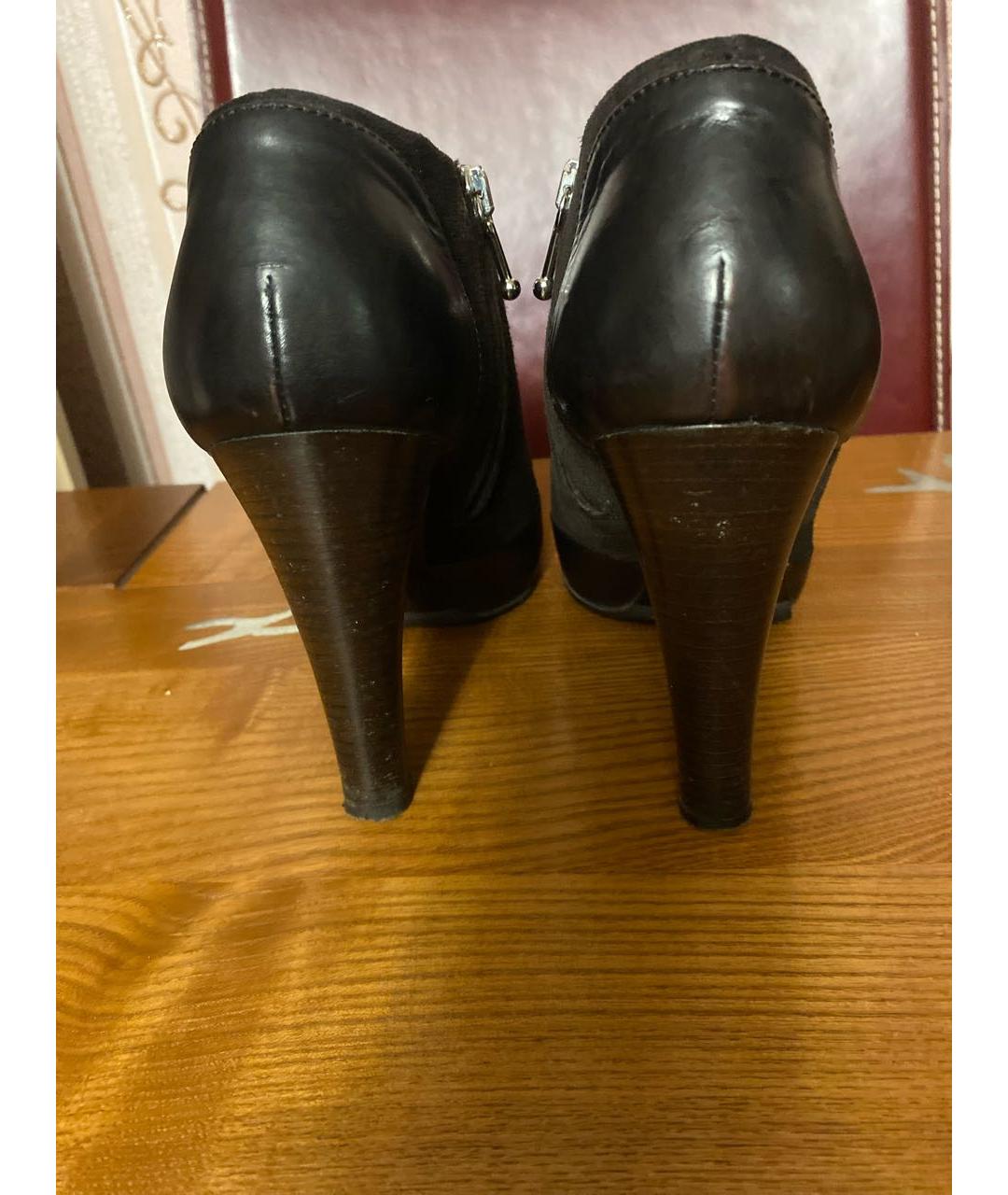 DOLCE&GABBANA Коричневые замшевые ботильоны, фото 4