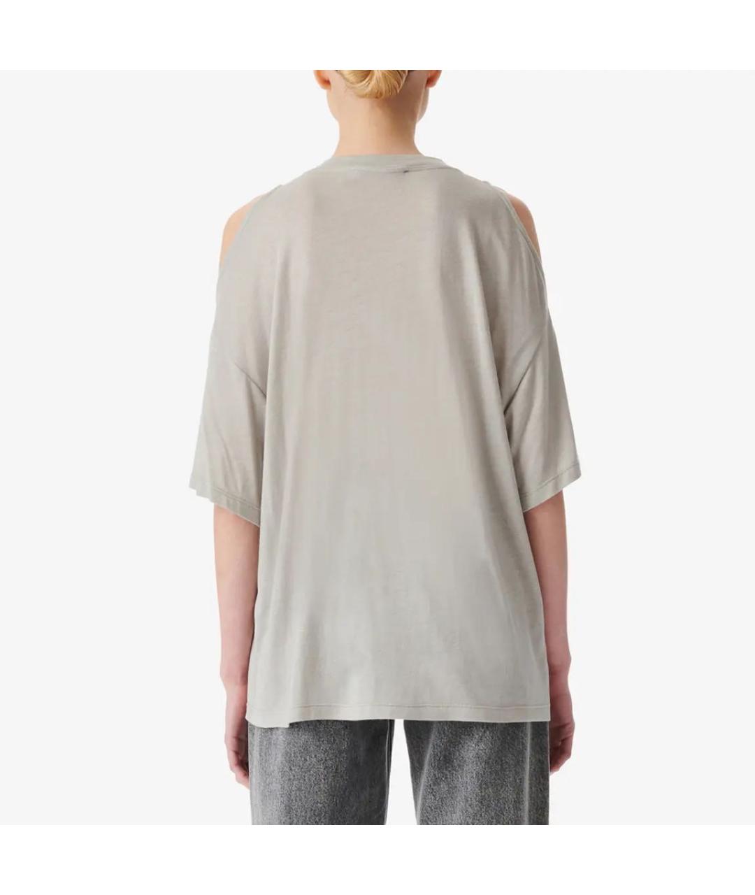 IRO Серая вискозная футболка, фото 5