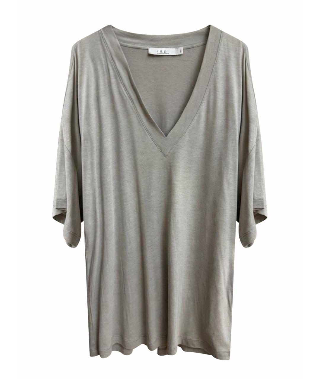 IRO Серая вискозная футболка, фото 1