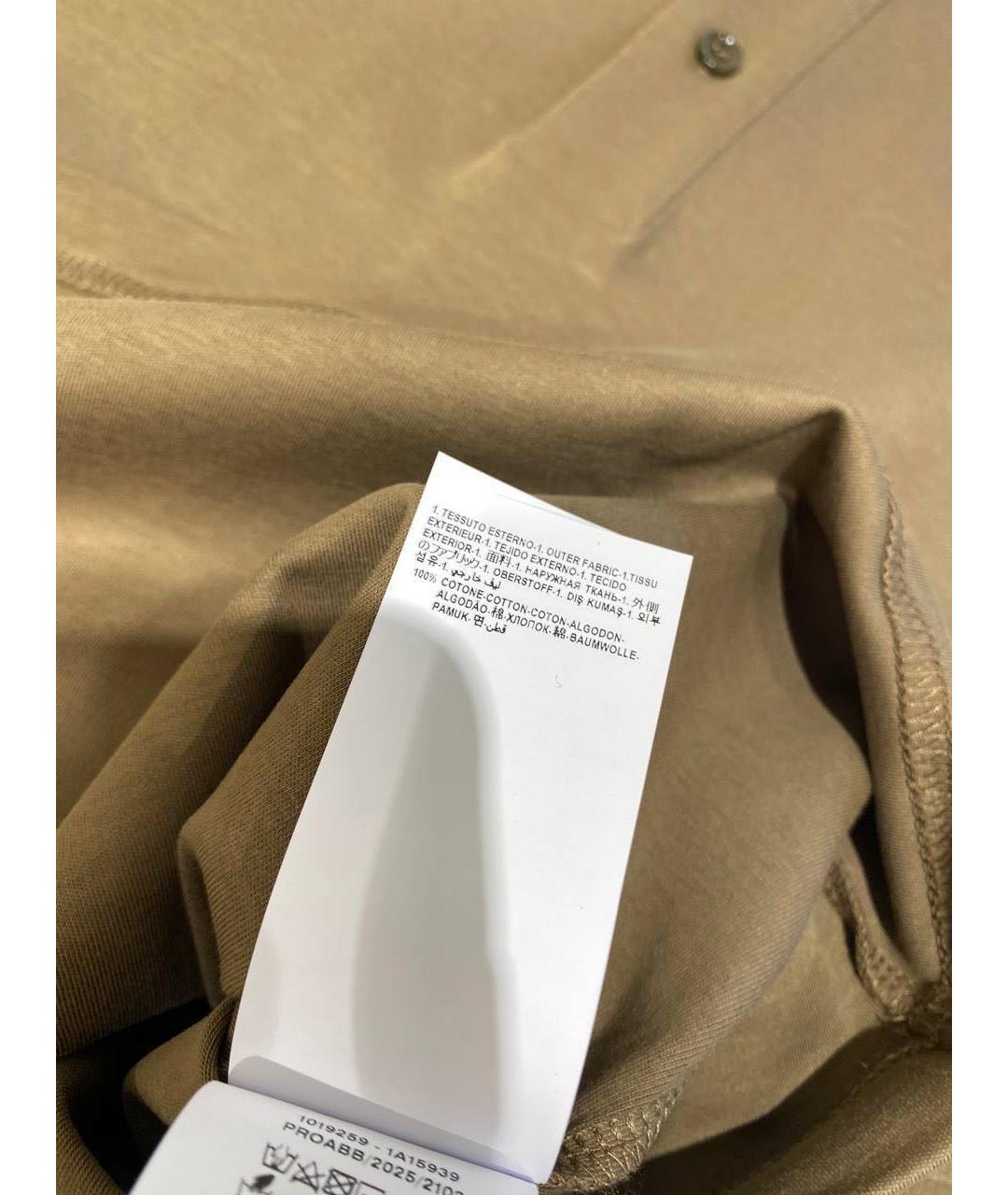 VERSACE Хаки хлопковое поло с коротким рукавом, фото 5