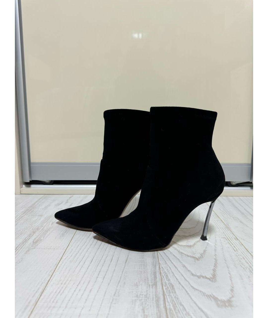 CASADEI Черные замшевые ботильоны, фото 9