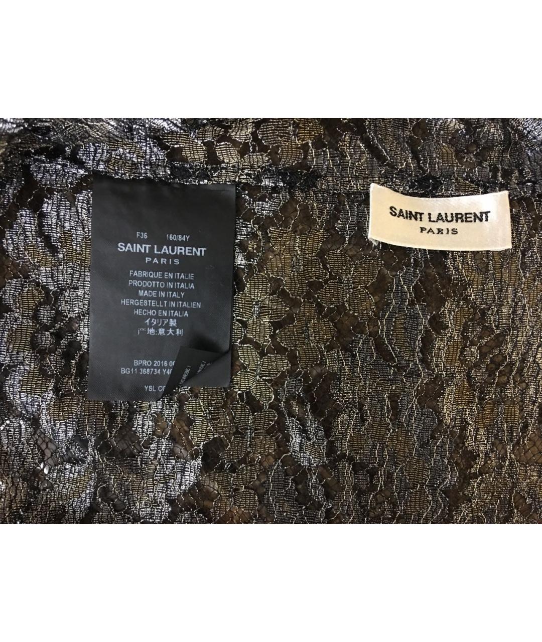 SAINT LAURENT Серебряная полиамидовая блузы, фото 4