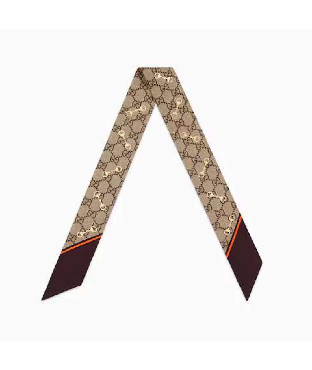 GUCCI Мульти шелковый шарф, фото 9