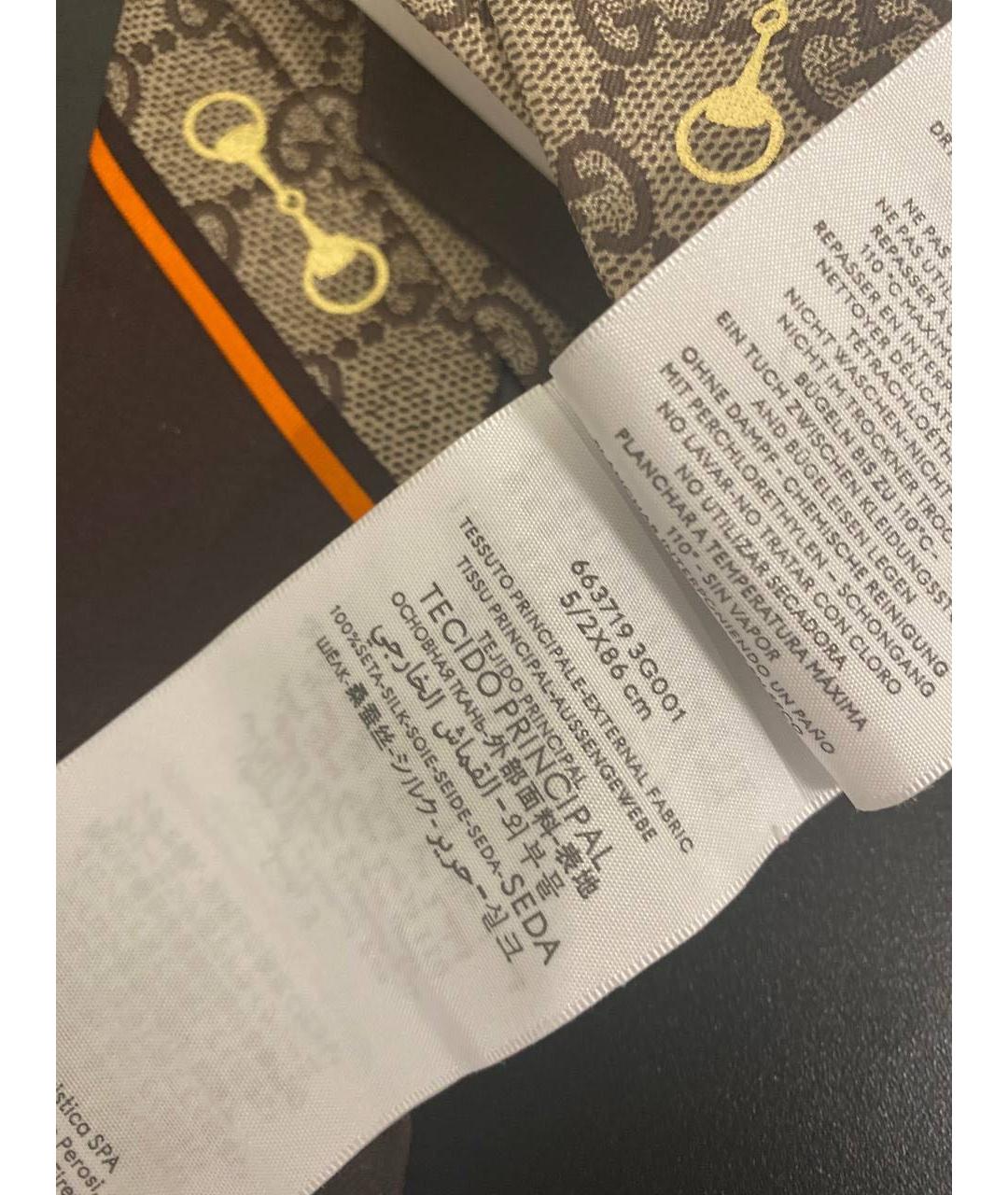 GUCCI Мульти шелковый шарф, фото 5