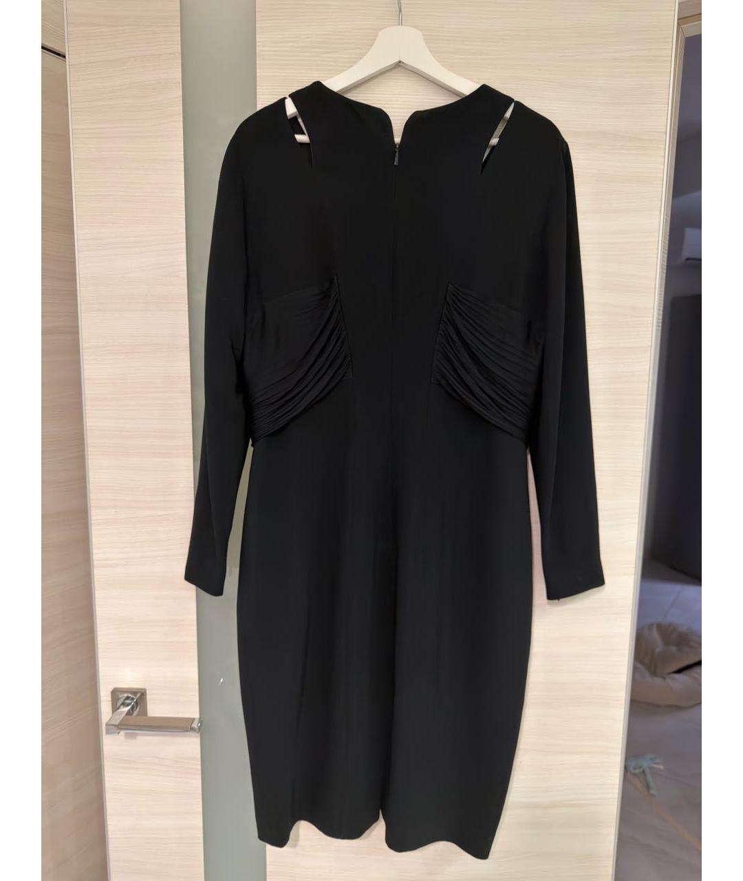 VERSACE Черное вискозное повседневное платье, фото 2