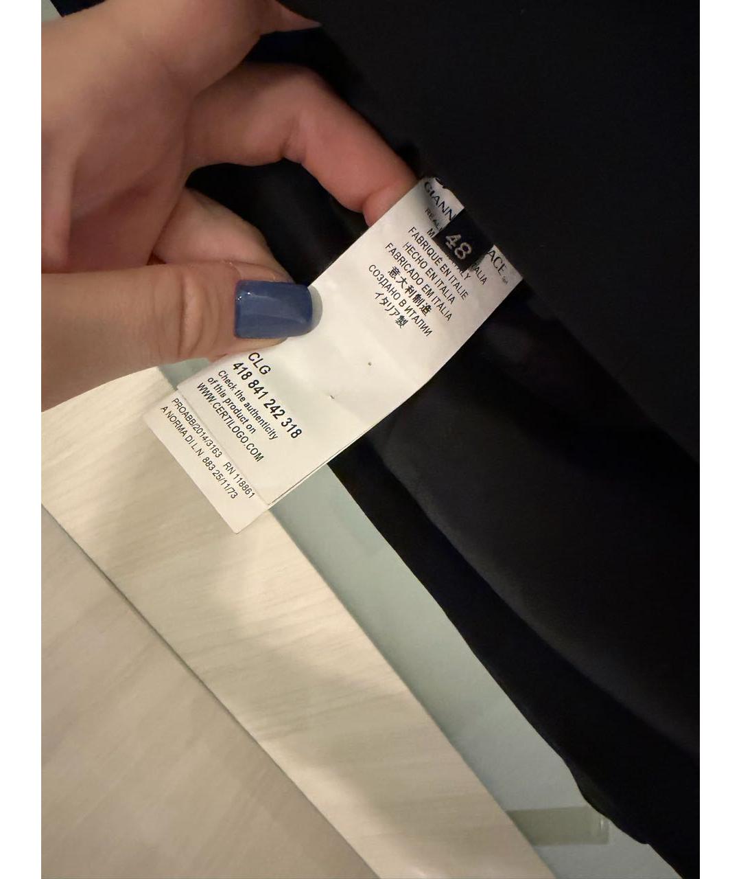 VERSACE Черное вискозное повседневное платье, фото 7