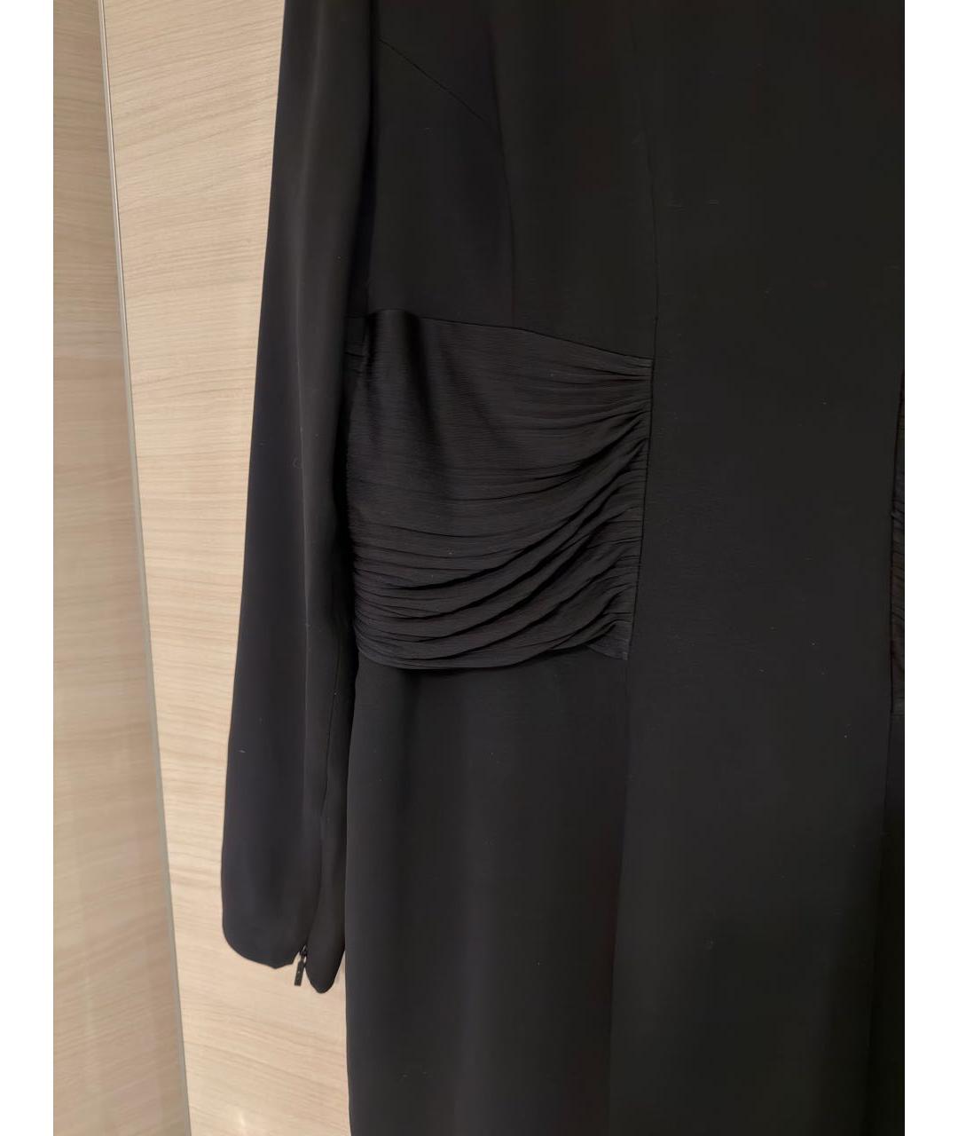VERSACE Черное вискозное повседневное платье, фото 5