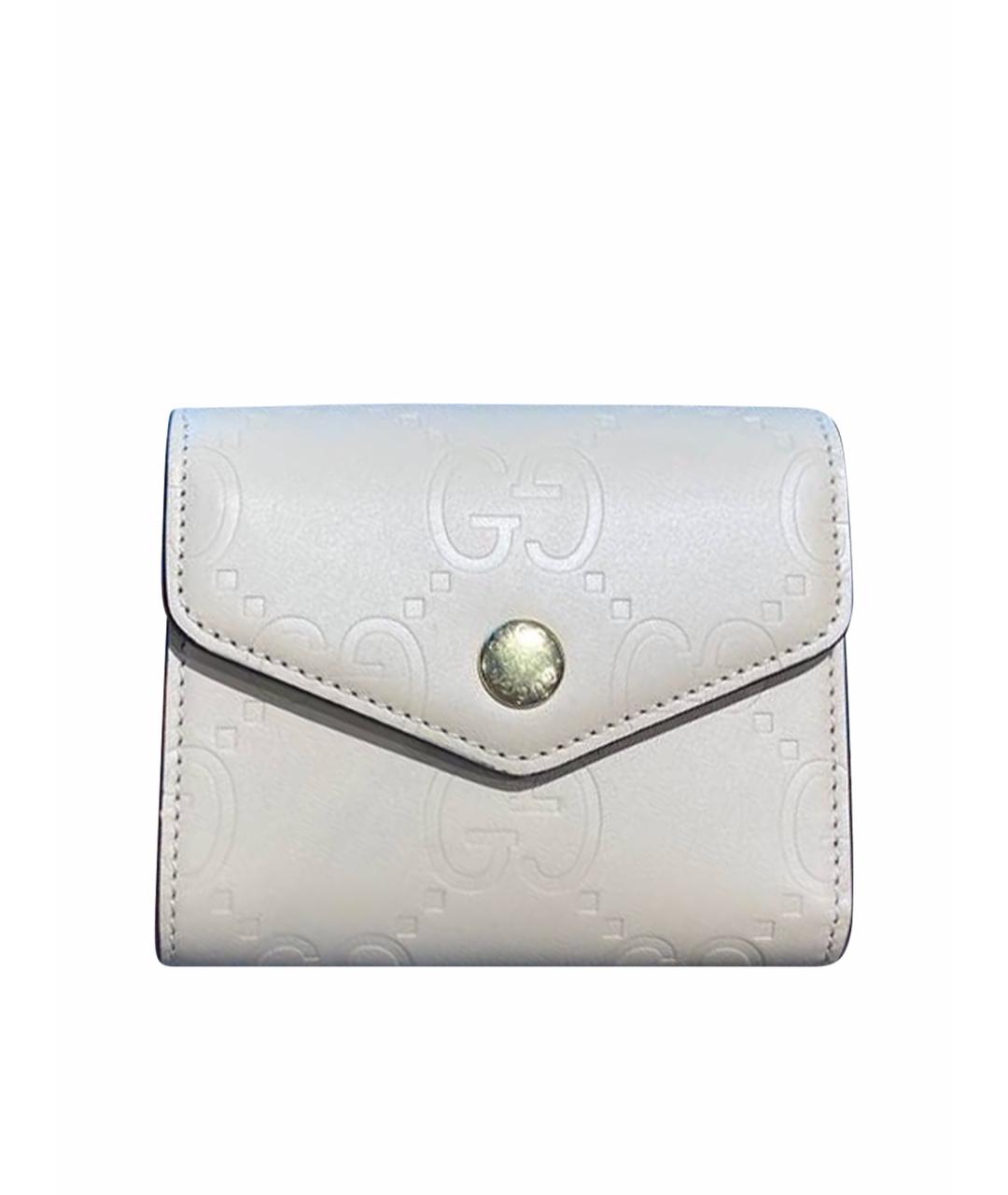 GUCCI Бежевый кожаный кошелек, фото 1