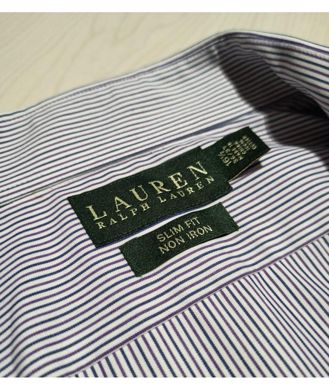 RALPH LAUREN Фиолетовая хлопковая классическая рубашка, фото 4