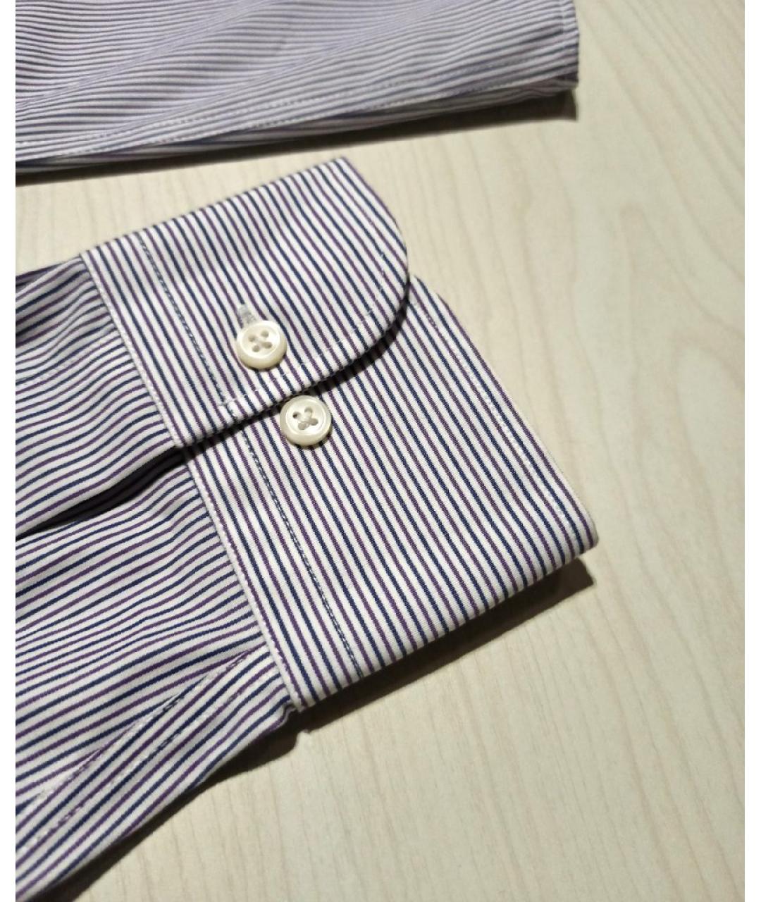 RALPH LAUREN Фиолетовая хлопковая классическая рубашка, фото 6