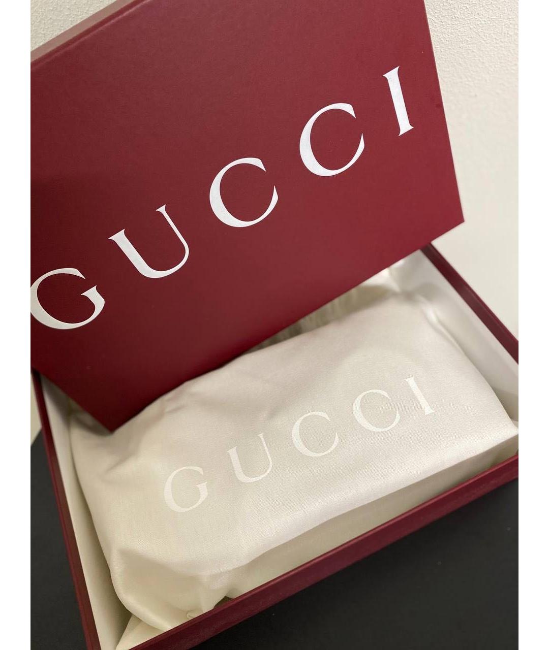 GUCCI Белая кожаная сумка с короткими ручками, фото 8