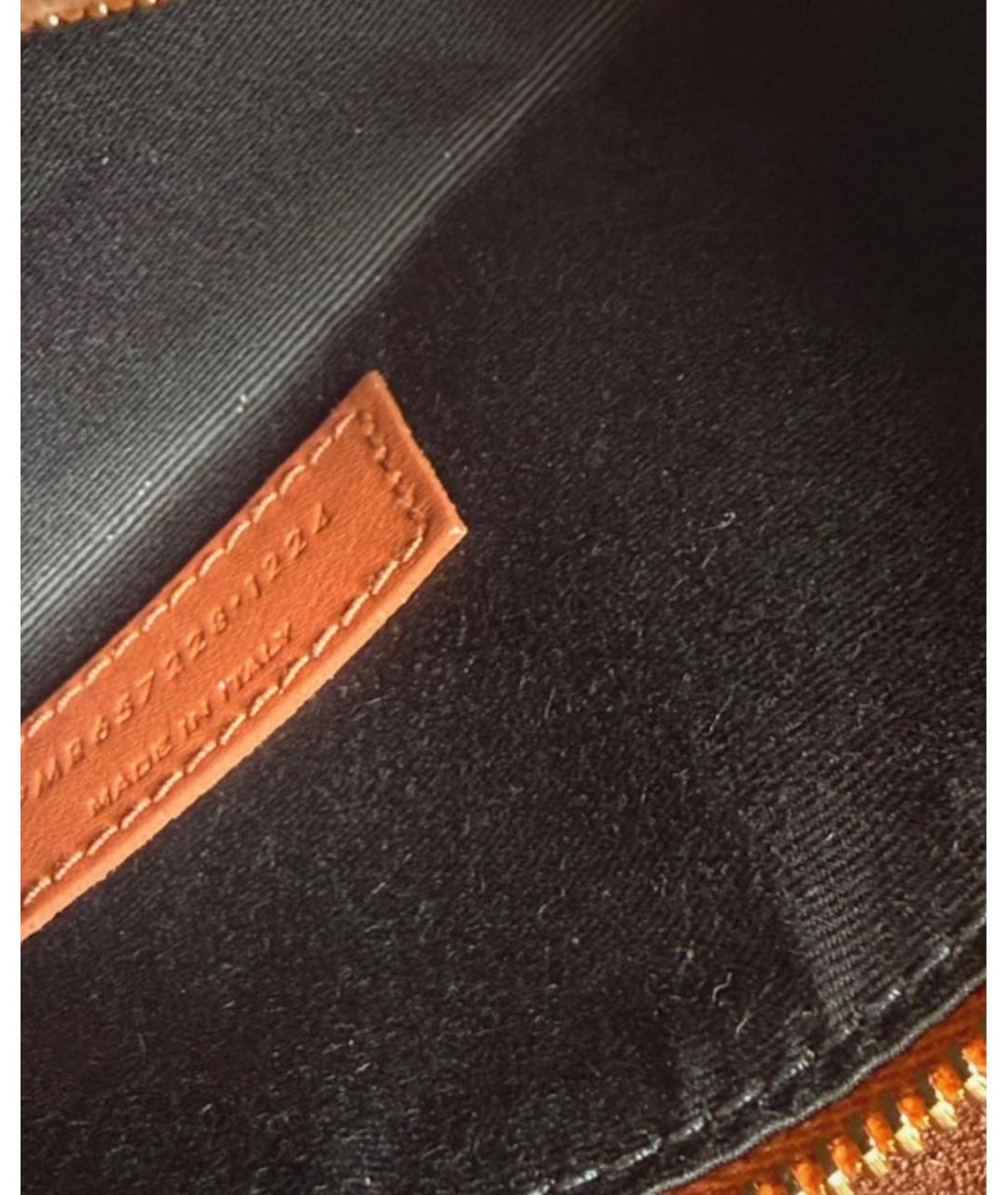 SAINT LAURENT Коралловая сумка с короткими ручками из лакированной кожи, фото 6