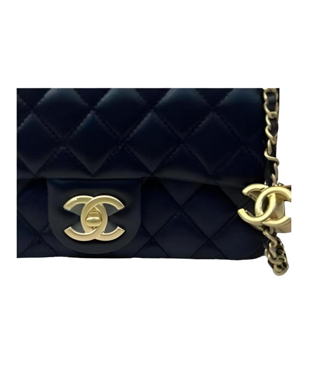 CHANEL Черная кожаная сумка через плечо, фото 4