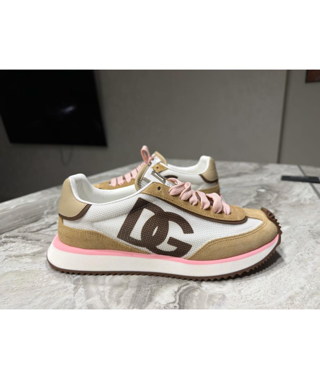 DOLCE&GABBANA Мульти текстильные кроссовки, фото 8