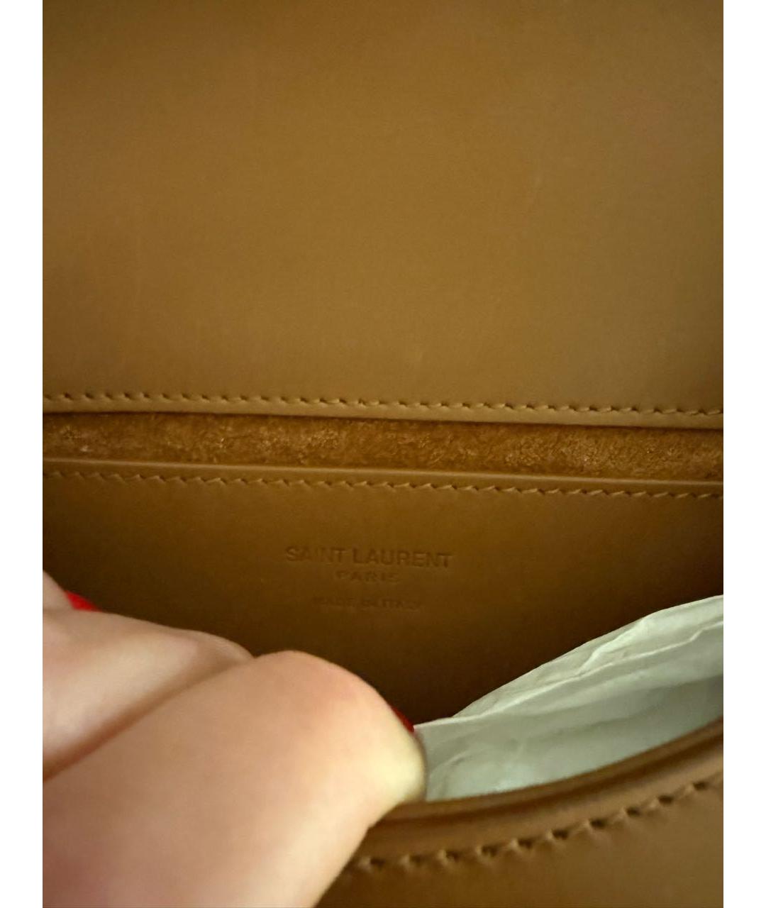 SAINT LAURENT Бежевая сумка через плечо, фото 4