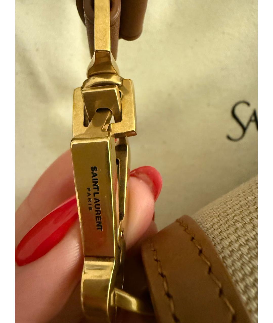 SAINT LAURENT Бежевая сумка через плечо, фото 5