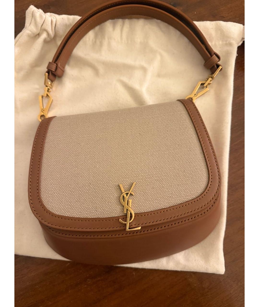 SAINT LAURENT Бежевая сумка через плечо, фото 3