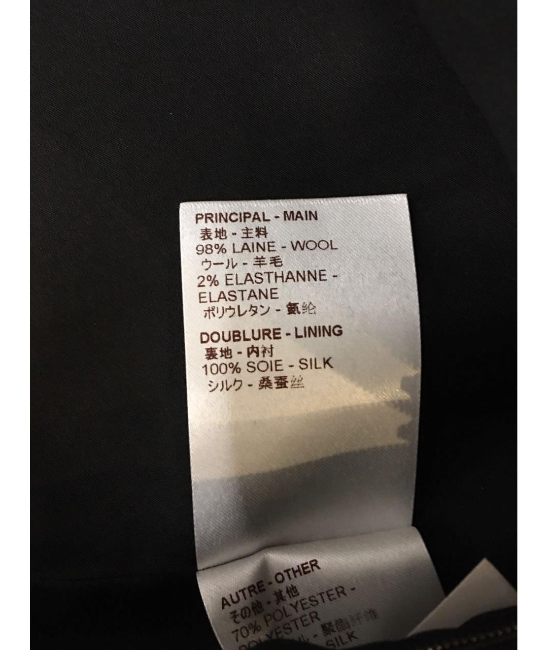 LOUIS VUITTON Черная шерстяная юбка мини, фото 6