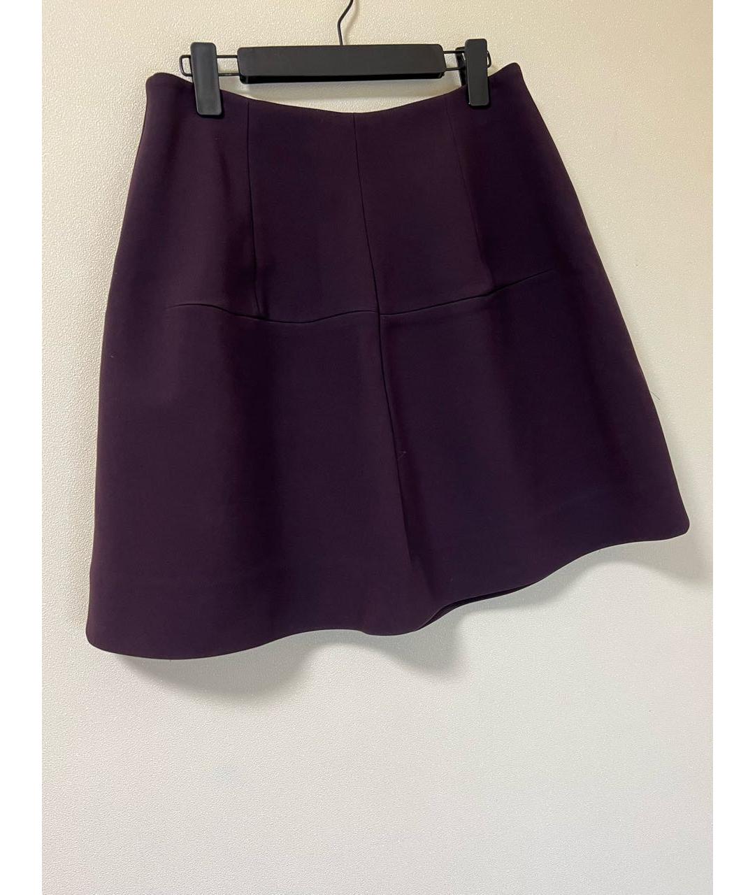 MARNI Фиолетовая ацетатная юбка миди, фото 9