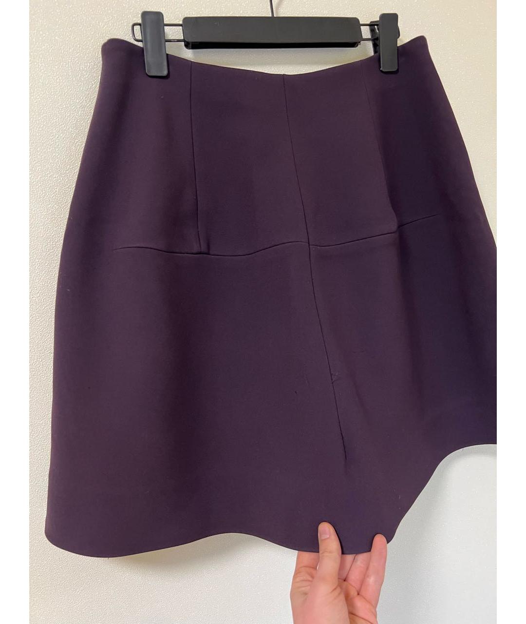 MARNI Фиолетовая ацетатная юбка миди, фото 6