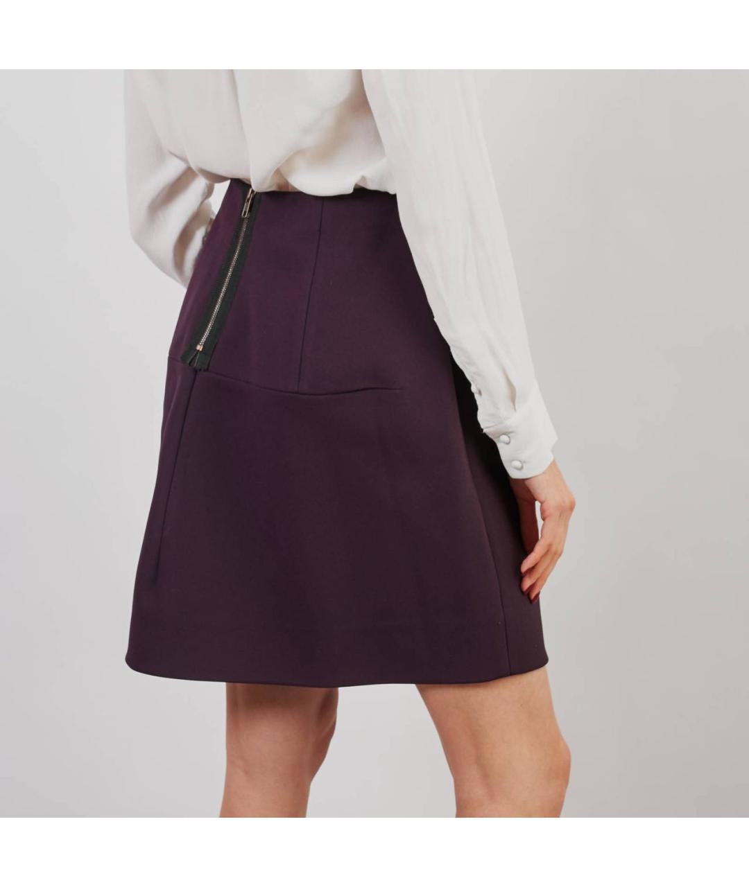 MARNI Фиолетовая ацетатная юбка миди, фото 3