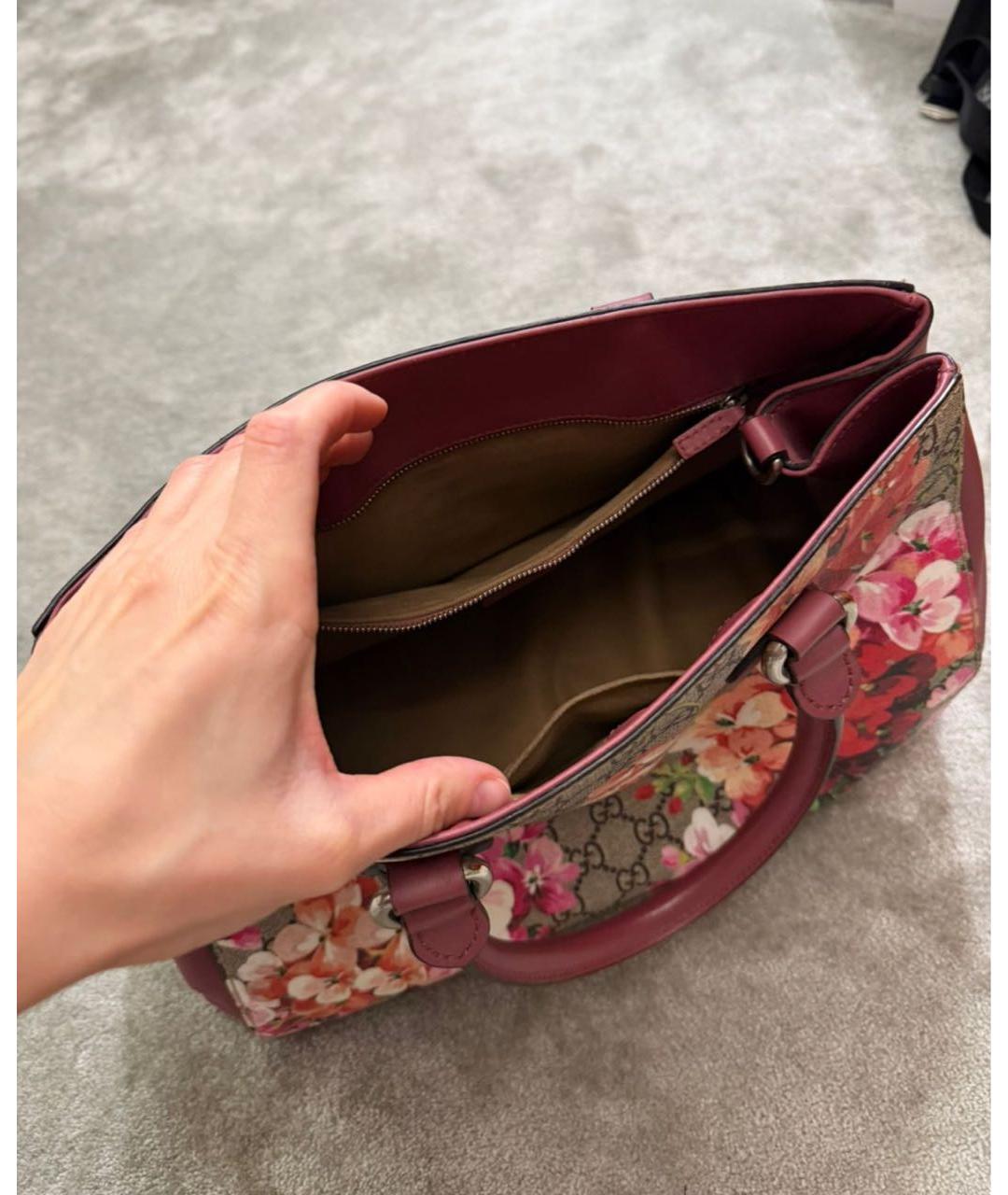 GUCCI Бордовая сумка тоут, фото 4