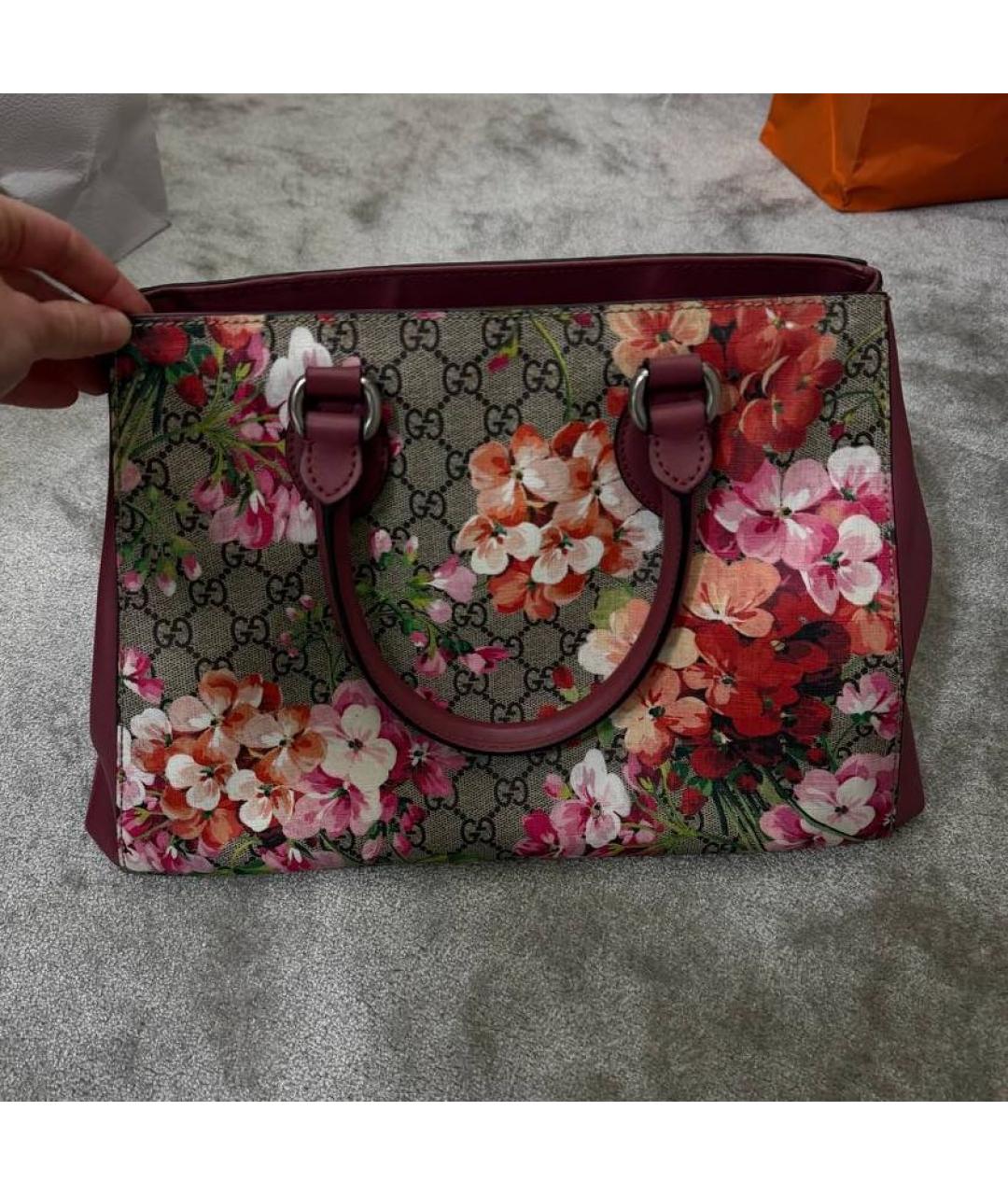 GUCCI Бордовая сумка тоут, фото 5