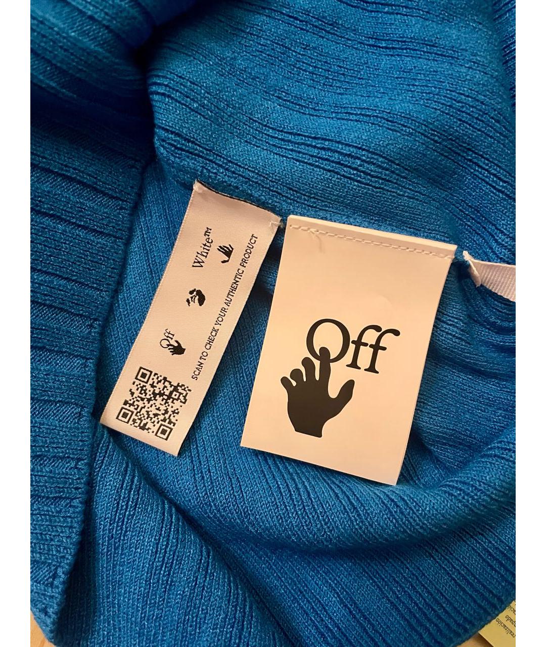 OFF-WHITE Голубой хлопковый джемпер / свитер, фото 2