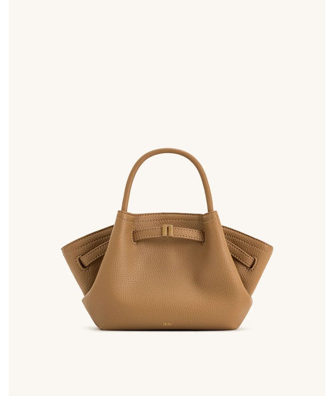 JW PEI Бежевая кожаная сумка тоут, фото 6