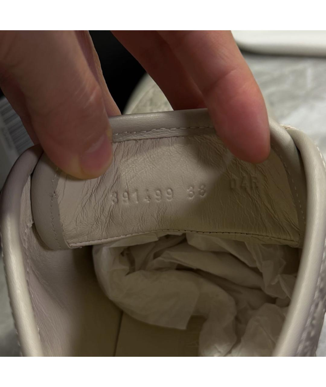 GUCCI Бежевые кожаные кеды, фото 7