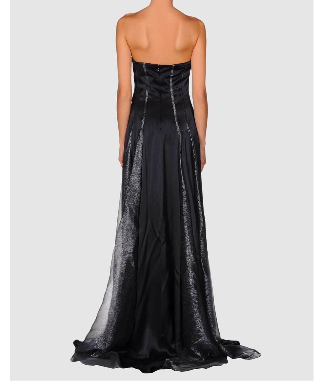 DSQUARED2 Черное шелковое вечернее платье, фото 3