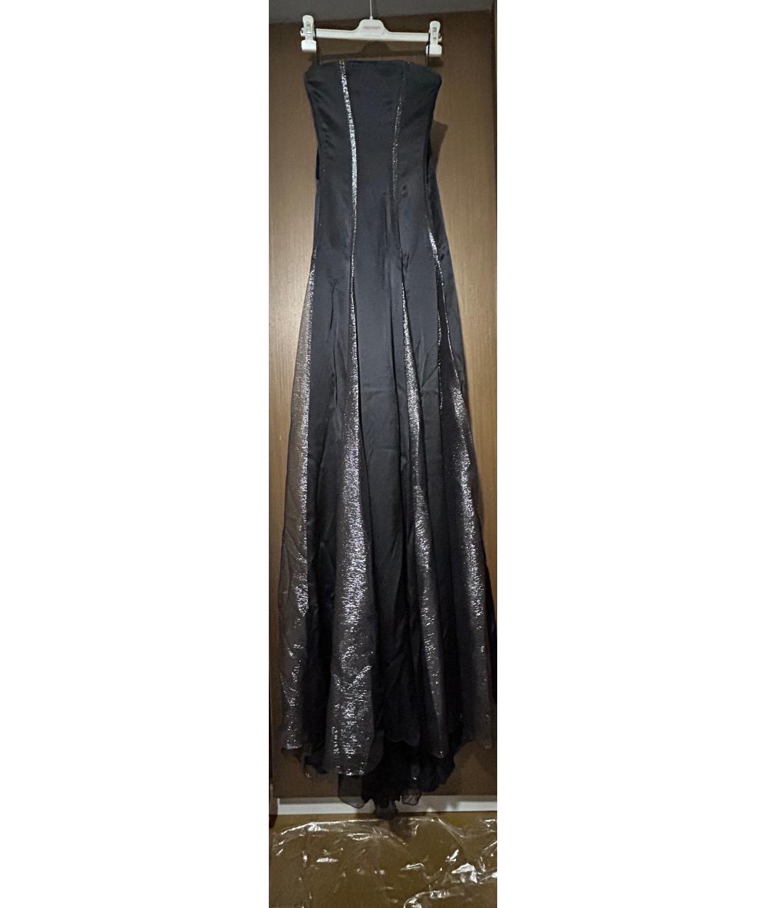DSQUARED2 Черное шелковое вечернее платье, фото 4